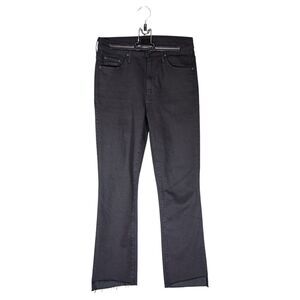 Mother Jeans 27 Womens Black Insider Crop Step Fray Cropped Regular Cotton Dark